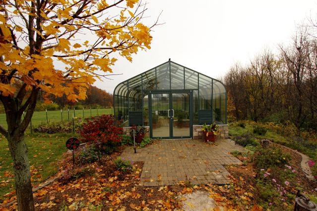Greenhouse in the fall