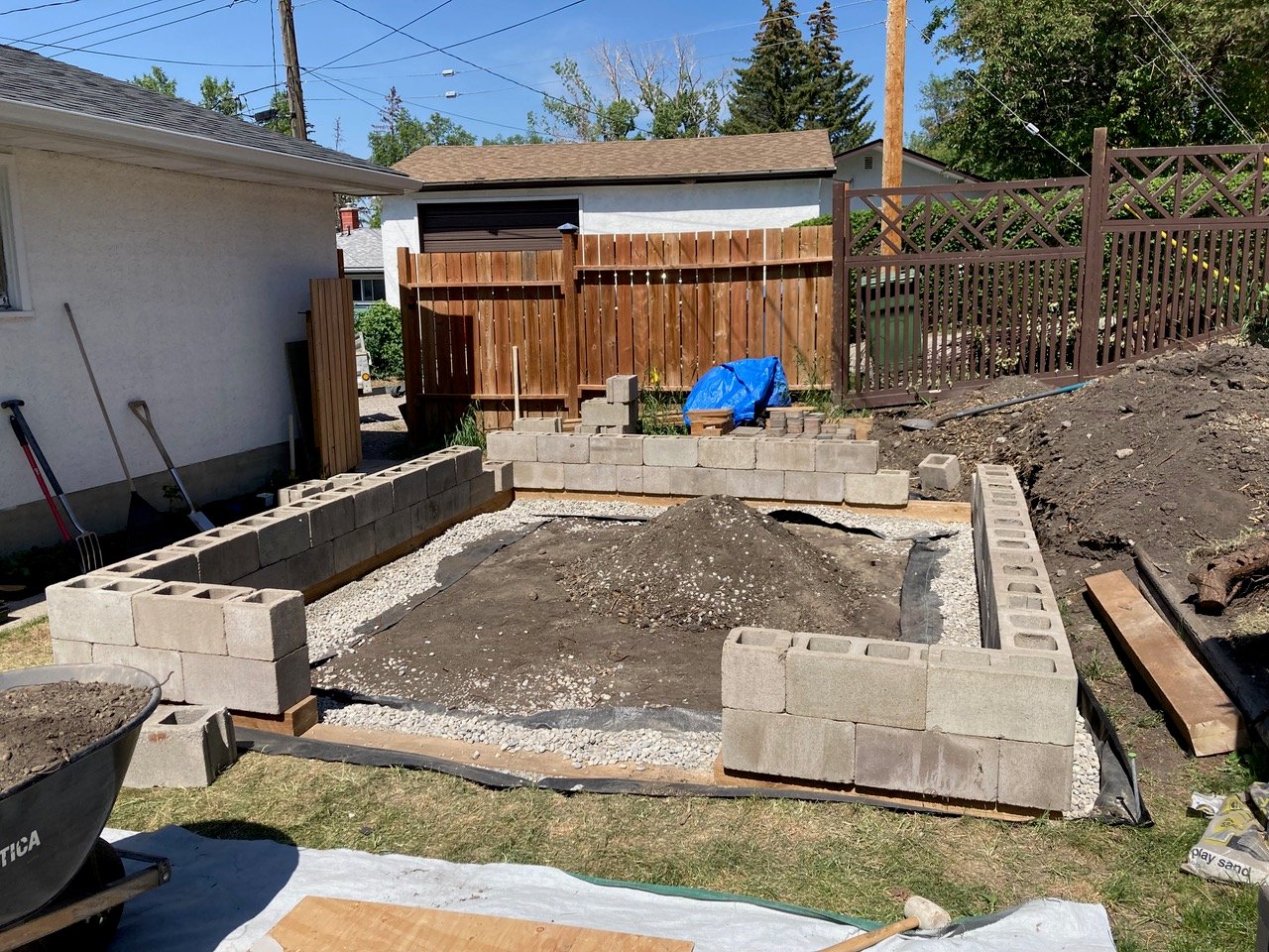 greenhouse foundation installation