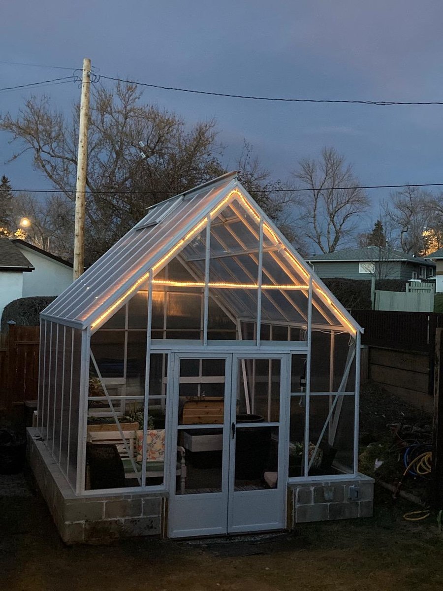 Greenhouse at dusk